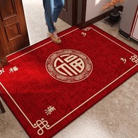 季象圈绒入户门地垫轻奢高级感进户门口防滑垫客厅卧室门家用脚垫子 QR-Y福满门-1001 60x90cm