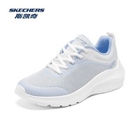 斯凯奇（Skechers）春夏新品女款休闲运动鞋轻便透气舒适耐磨百搭纯色鞋子 浅灰色/LTGY 37