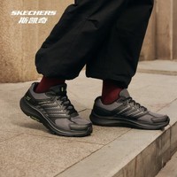 斯凯奇（Skechers）暮光鞋丨新品运动跑鞋男款高回弹轻质吸震绑带休闲鞋跑步鞋 男款-黑色/炭灰色/BKCC 40