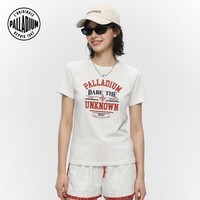 帕拉丁（PALLADIUM）帕拉丁上装复古独特品牌标识女款短袖T恤1913939 白色 L
