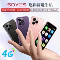 3.0英寸迷你智能手机 国家补贴 打电话可微信可支付 学生专用小尺寸小屏幕儿童手机 备用机老年机 紫色 2+16GB 标准版 带充电器