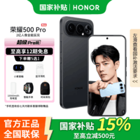 荣耀500 Pro 新品5G手机 【肖战同款】超级Pro版 2亿人像全能实况 曜石黑 12GB+512GB 免息套餐