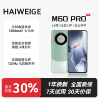 HAIWEIGE官方正品手机2026新款上市M60Pro旗舰搭配16G运行+1TB大内存120Hz高刷7800mAh长续航电池游戏5G 山川青 旗舰版:12G+128G