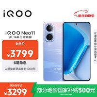 iQOO Neo11 16GB+1TB 面对疾风2K 144Hz珠峰屏 骁龙8至尊版 国家补贴iqooneo11学生游戏电竞手机