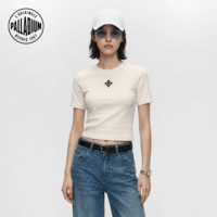 帕拉丁（PALLADIUM）帕拉丁上装复古经典立体女款短袖T恤1913058 棉花糖色 XL