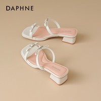 达芙妮拖鞋女2026新款外穿夏季高跟配裙子仙女风绝美女士法式小凉拖 米色 37