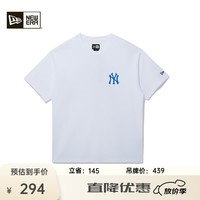 NEW ERA纽亦华MLB短袖T恤新时代中餐馆系列男女情侣 14529256-白色 L