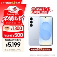 三星【价保至11.11】S25+ 256GB国家补贴 超拟人AI助理 骁龙8至尊版 AI拍照 翻译手机 游戏手机 冷川蓝