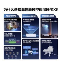 海信（Hisense）世界杯定制空调 大3匹+大1.5匹 新风空调X5套系大新风量AI省电Deepseek语音智控新一级智能变频 两室一厅（柜机*1+挂机*2）
