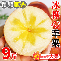 喜季正宗红富士苹果新鲜水果脆甜丑萍果山西现摘整箱平果冰糖心包邮 带箱9斤(净重8-8.5斤) 75mm+【超值中大果】