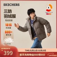 斯凯奇（Skechers）新年礼物羽绒服短款2025新品冬季保暖外穿男女同款外套L425U008