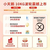 小天鹅（LittleSwan）波轮洗衣机全自动家用宿舍租房神器10公斤智能预约一键智洗省水省电  TB10V28DT 波轮