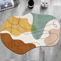 KAYE异形客厅地毯 ins北欧轻奢卧室床边毯免洗加厚沙发茶几不规则地毯 YX-T2 120x160 cm