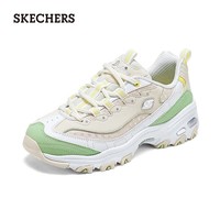 斯凯奇(Skechers)熊猫鞋秋冬新款女厚底增高老爹鞋耐磨时尚百搭机甲鞋150547 自然色/绿色/NTGR 37