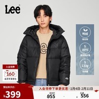 Lee商场同款舒适版连帽男羽绒夹克外套保暖休闲潮流