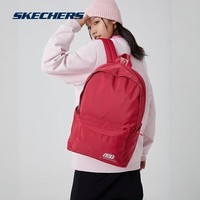 斯凯奇(Skechers)双肩包大容量电脑包运动书包女男舒适百搭大学生双肩背包旅行包 赛车红/001W 均码