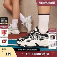 Champion冠军老爹鞋25秋冬新款星云千层男女情侣运动户外低帮鞋子 黑白（男款） 45 (280mm)