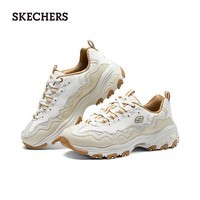 斯凯奇（Skechers）女鞋秋季厚底增高老爹鞋轻便熊猫鞋百搭户外休闲运动鞋149792 自然色/棕褐色/NTTN 35