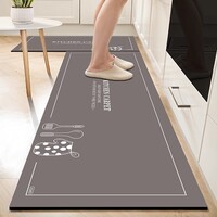 KAYE家用厨房地垫防油防水长条垫子蹭灰脚垫免洗可擦吸水防滑垫可定制 GZN-Y爱家-03 40x60cm(一件装)