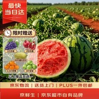 京鲜生 无籽麒麟西瓜 1粒装 净重5-7斤 生鲜水果