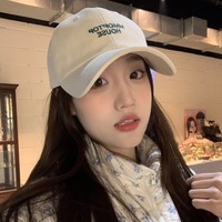 MMOPTOP棒球帽男女春夏潮流帽子宽檐大头围字母刺秀显脸小鸭舌帽遮阳帽
