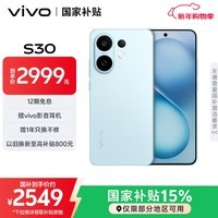 vivo S30 16GB+512GB 薄荷青  国家补贴 多彩轻薄直屏 超级潜望长焦 学生 live图 AI手机