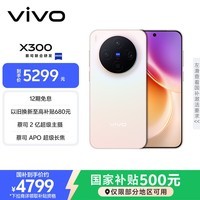 vivo X300 12GB+512GB 幸运彩 蔡司2亿超级主摄 蔡司APO超级长焦 5年持久流畅OriginOS 6 拍照 AI手机
