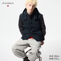 优衣库合作款/男装拼接绗缝茄克/外套夹克25秋冬新款479419 69 藏青色 L