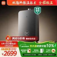 米家小米【双循环零冷水P10】16升恒温即热燃气热水器 一级静音净垢增压水伺服天然气家用以旧换新MJ06