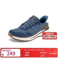 斯凯奇【Slip ins闪穿】男士复古慢跑鞋高回弹休闲运动可颂鞋 蓝色/BLU 42