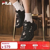 斐乐 斐乐猫爪6老爹鞋男鞋2025夏季新款老爹鞋休闲鞋厚底鞋运动鞋 黑-BK 40.5