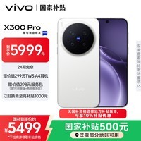 vivo X300 Pro 16GB+512GB 简单白 蔡司2亿APO超级长焦 蓝图影像双芯 5年持久流畅OriginOS 6 AI手机