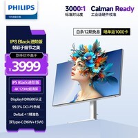 飞利浦27英寸 4K进阶版 IPSBlack 120Hz 硬件防蓝光TypeC96W HDR600 办公设计显示器27E2F7901D