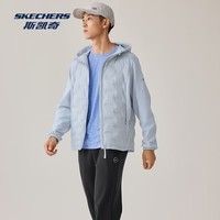 斯凯奇(Skechers)男士秋冬季羽绒外套梭织短款羽绒外套 黎明灰/01DS XL