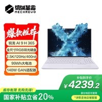 机械革命【国家补贴20%】无界15X Pro 暴风雪(AI 9H 365 32G 1T 99Wh 120Hz 2.5K )轻薄本办公笔记本电脑