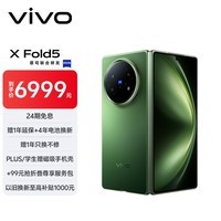 vivo X Fold5 12GB+256GB 青松 等效6000mAh蓝海电池 超可靠三防折叠屏 蔡司超级长焦 AI 折叠屏手机