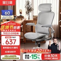 黑白调P2 Pro二代人体工学椅电脑椅办公椅电竞椅子人工力学座椅4D腰托