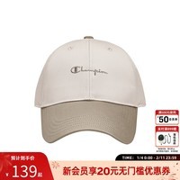 Champion冠军V脸帽潮牌情侣夏季棒球帽男女运动休闲鸭舌帽遮阳帽 卡其色(纯色logo) 均码