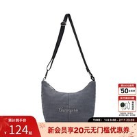 Champion冠军斜挎包 时尚便当包撞色拼接女潮牌小肩包单肩包 深灰 均码