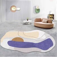 KAYE异形客厅地毯 ins北欧轻奢卧室床边毯免洗加厚沙发茶几不规则地毯 YX-T8 120x160 cm