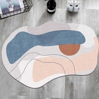 KAYE异形客厅地毯 ins北欧轻奢卧室床边毯免洗加厚沙发茶几不规则地毯 YX-T7 120x160 cm