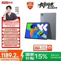 联想小新PadPro12.7 2025款平板电脑 国家补贴15% 2.9K高刷全面屏 娱乐学习 10200mAh 8+128G大象灰