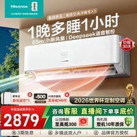 海信（Hisense）新风空调深睡宝X5世界杯定制空调 大1.5匹大新风量 国家补贴15%以旧换新 AI省电语音智控 空调挂机 【深睡宝X5】 【限时补贴15%】