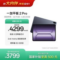 一加平板 2 Pro【国家补贴】13.2英寸平板电脑骁龙8至尊版芯片16GB+512GB 深海蓝 游戏办公学生