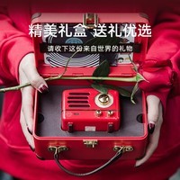猫王收音机猫王音响猫王小王子OTR无线便携式蓝牙音箱可爱复古小音响收音机 嬉皮红