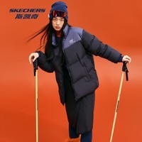 斯凯奇（Skechers）羽绒服男女同款冬季新款加厚情侣短款棉服面包服 碳黑/0018 L