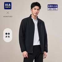 海澜之家(HLA)夹克男轻商务经典系列印花弹力大码纯色外套男HWJAW1W018A-W3 藏青30 XS 160/80A 推荐100~112斤