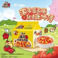 康师傅 方便面 经典番茄鸡蛋牛肉面五连包115g*5 泡面袋装速食 方便食品