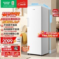 容声（Ronshen）方糖291L立式冰柜家用变频风冷无霜一级节能-40℃深冷世界杯冰箱BD-291E30LNLAD国家补贴