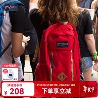 JANSPORT【微瑕】杰斯伯双肩包户外旅行包功能背包男女生本命年红包5XP 【微瑕】2T325XP-新年红(电脑隔层+水杯侧袋)